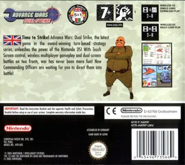 Advance Wars - Dual Strike (USA) box cover back